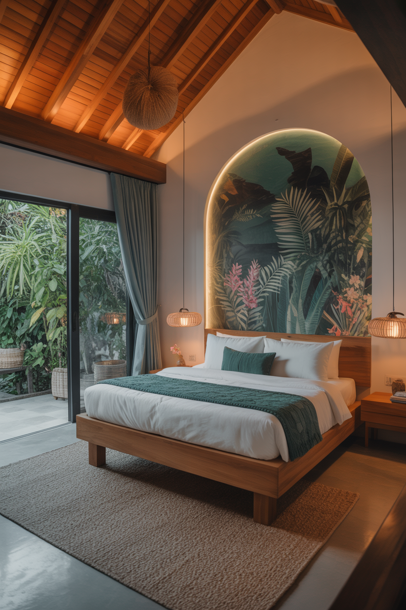The Tropical Luxury Bedroom With Bali Resort Vibes