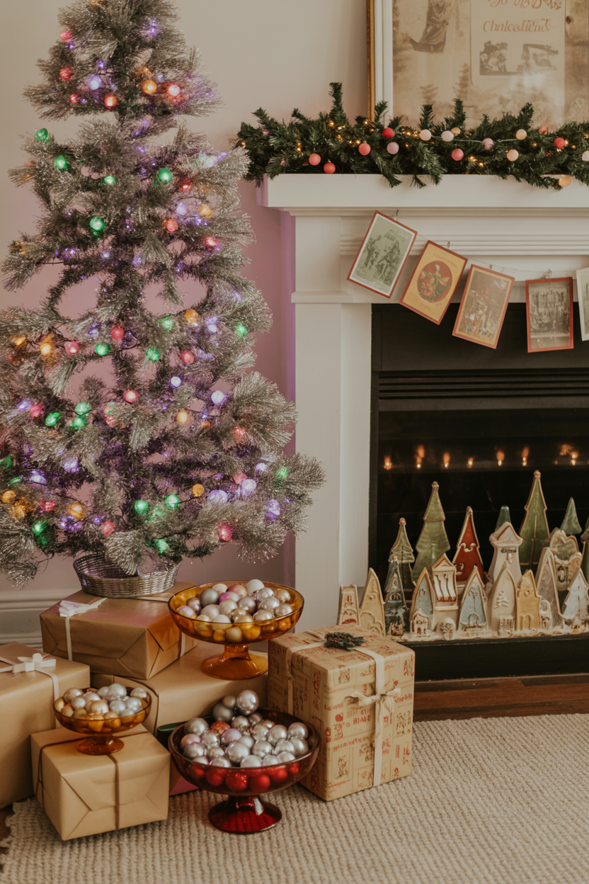 The Vintage Nostalgic Christmas Living Room Full of Heirloom Charm