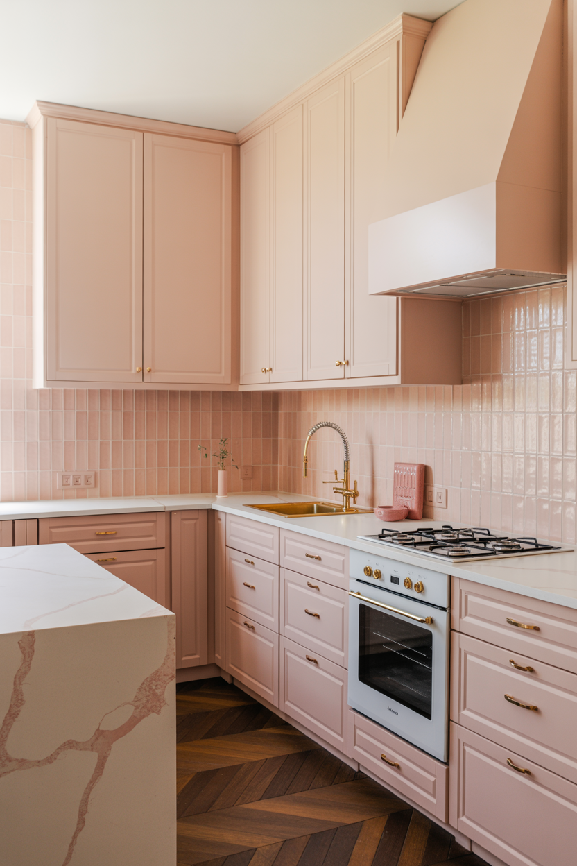 The Warm Blush Pink Kitchen That Defies Every Expectation