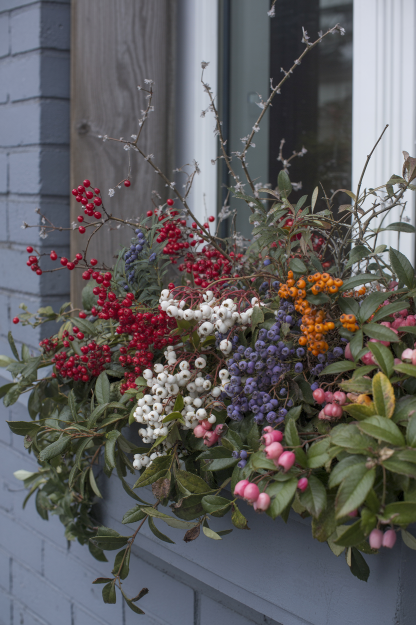 The Winter Berry Abundance Window Box With Wild Generosity