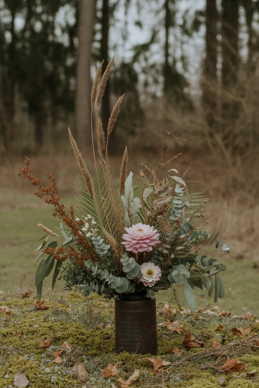 The Woodland Floor Winter Arrangement With Forest Intimacy