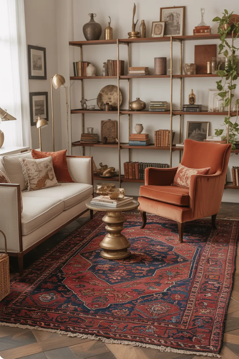  Vintage Persian Rug as the Room's Color Foundation
