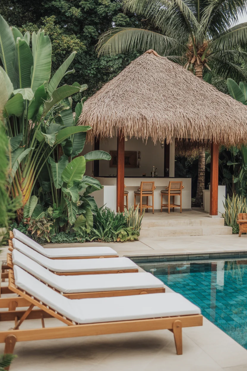 Tropical Paradise Pool Deck