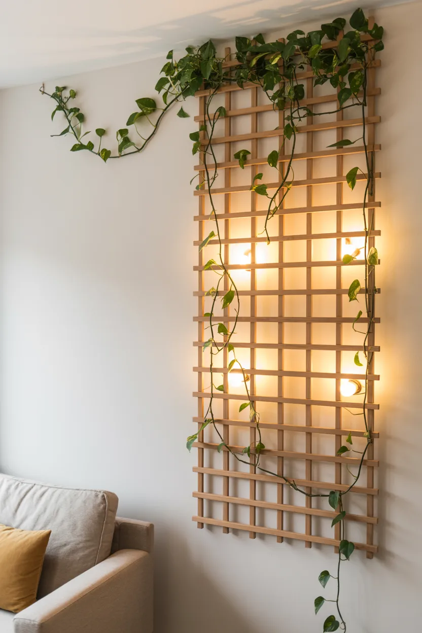 Create an Outdoor-Inspired Indoor Garden Wall with Climbing Plants