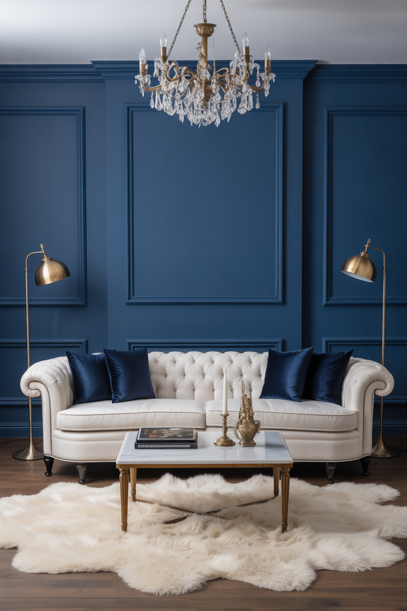  Use Deep Navy as a Dramatic Anchor Color
