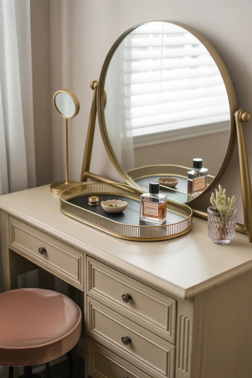  Vanity Tray Styling on a Dresser Top