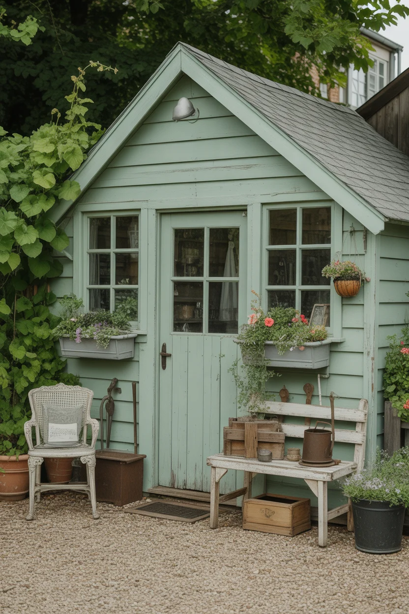 Vintage Garden Shed Retreat