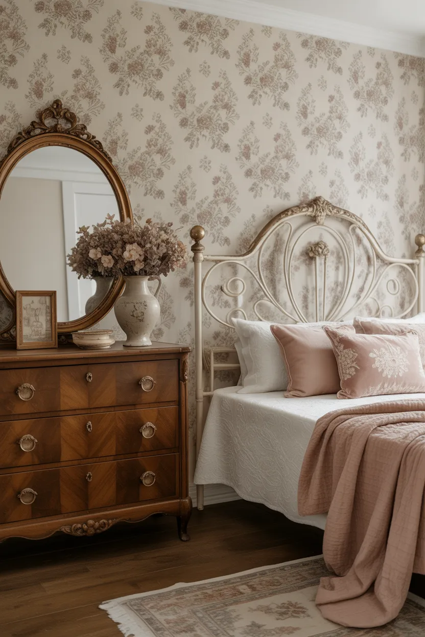 Vintage-Inspired Guest Room With Antique Finds