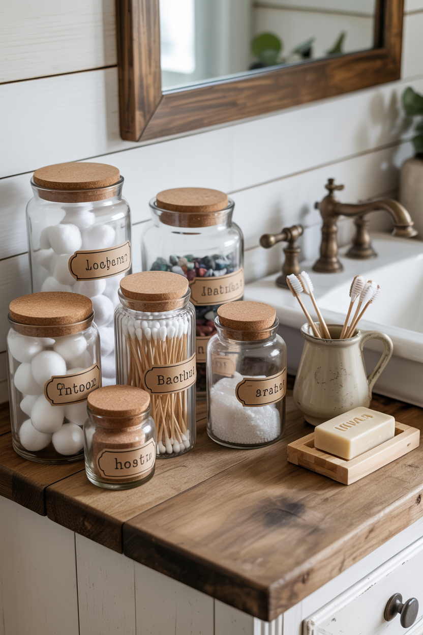 Vintage-Style Apothecary Storage Jars