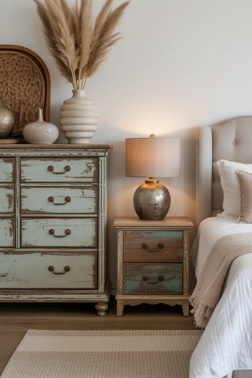 Vintage Wooden Furniture With Patina