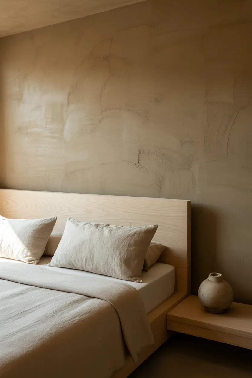 Wabi-Sabi Plaster Walls in Warm Greige