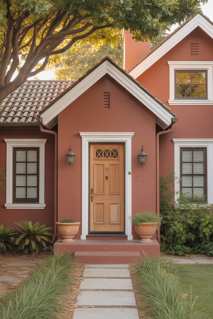 Warm Terracotta Tops the List of Exterior House Color Trends in 2026 Exterior House Color Trends