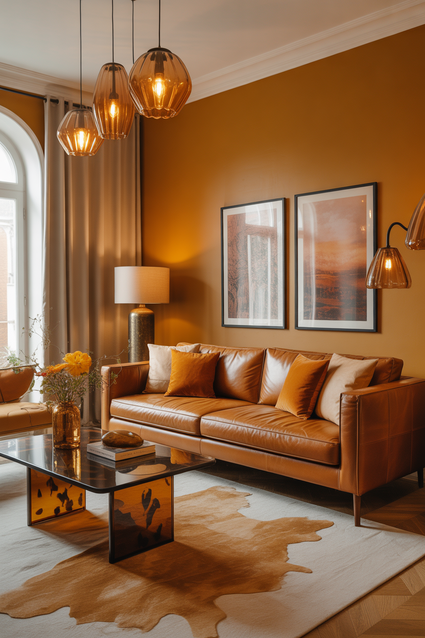 Warm Up the Room With Amber and Honey Tones
