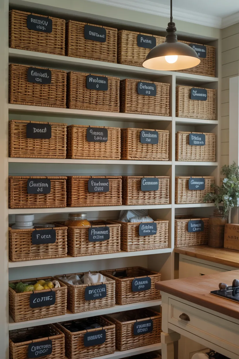  Woven Basket Storage for Rustic Organisation