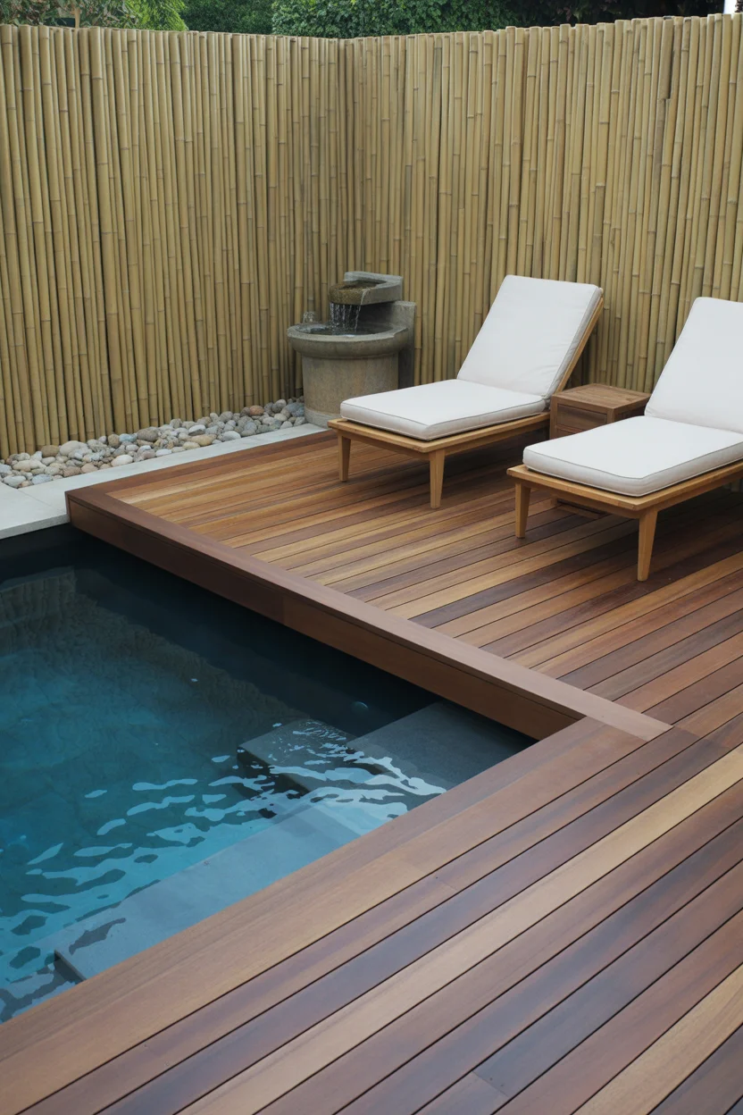 Zen-Inspired Deck With Bamboo Screening