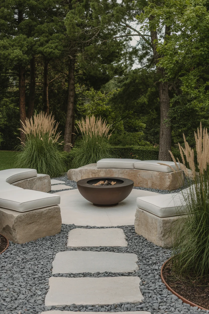 Use Rocks to Define Outdoor Seating Areas