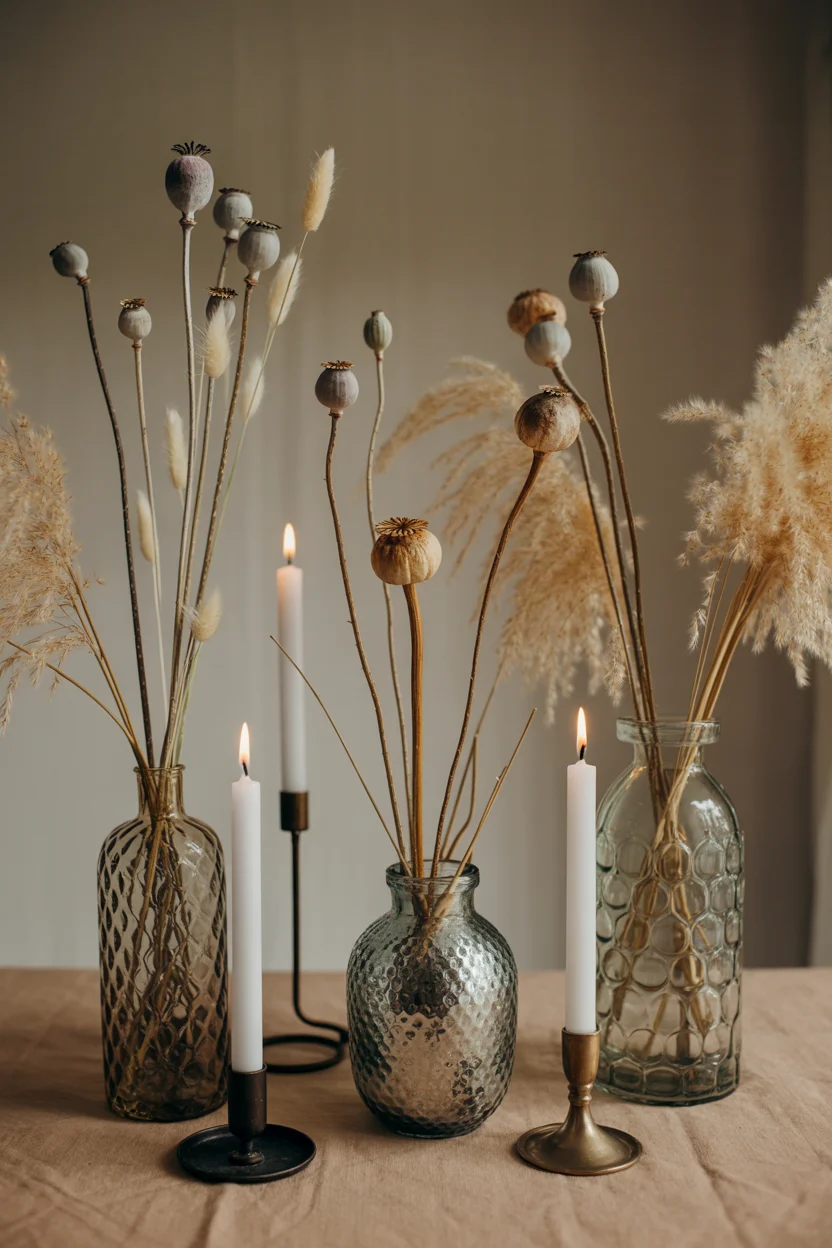 Seed Head and Dried Grass Arrangement