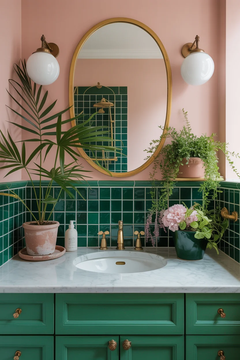 Pink and Green Garden Romance
