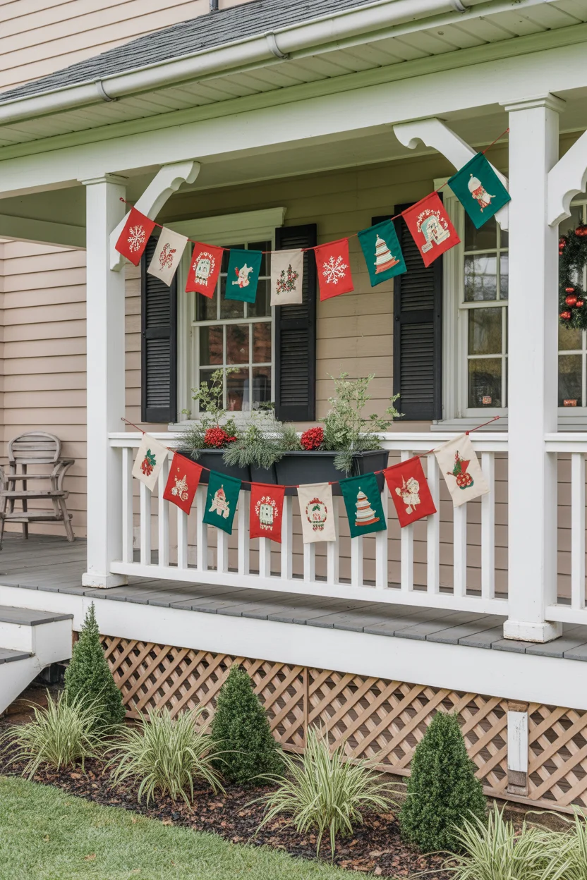 Festive Flag and Banner Display