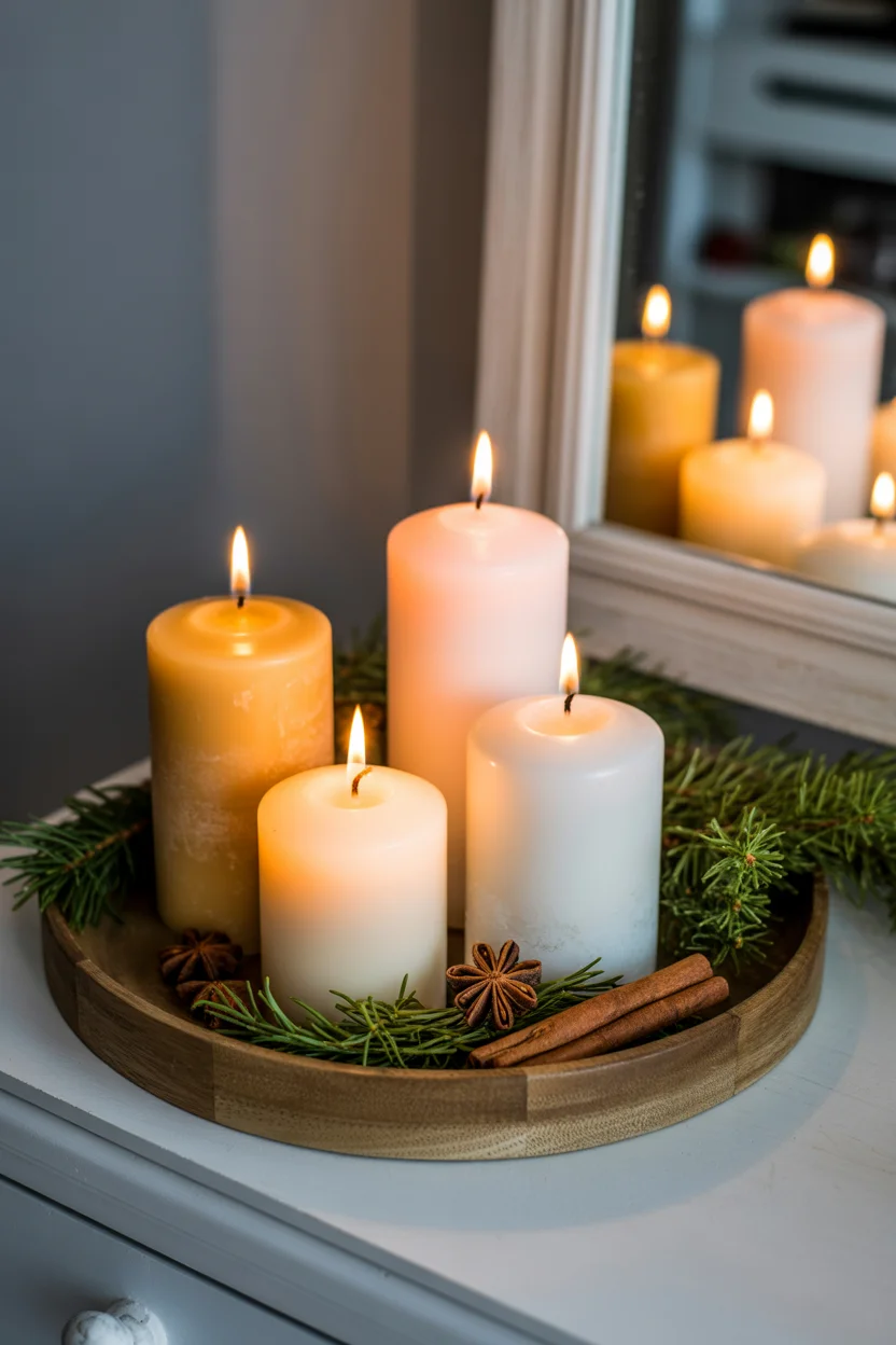 Candles in Seasonal Scents for Sensory Christmas