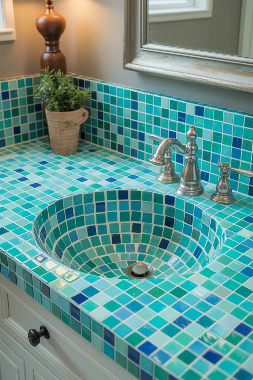 Bold Tile Countertops