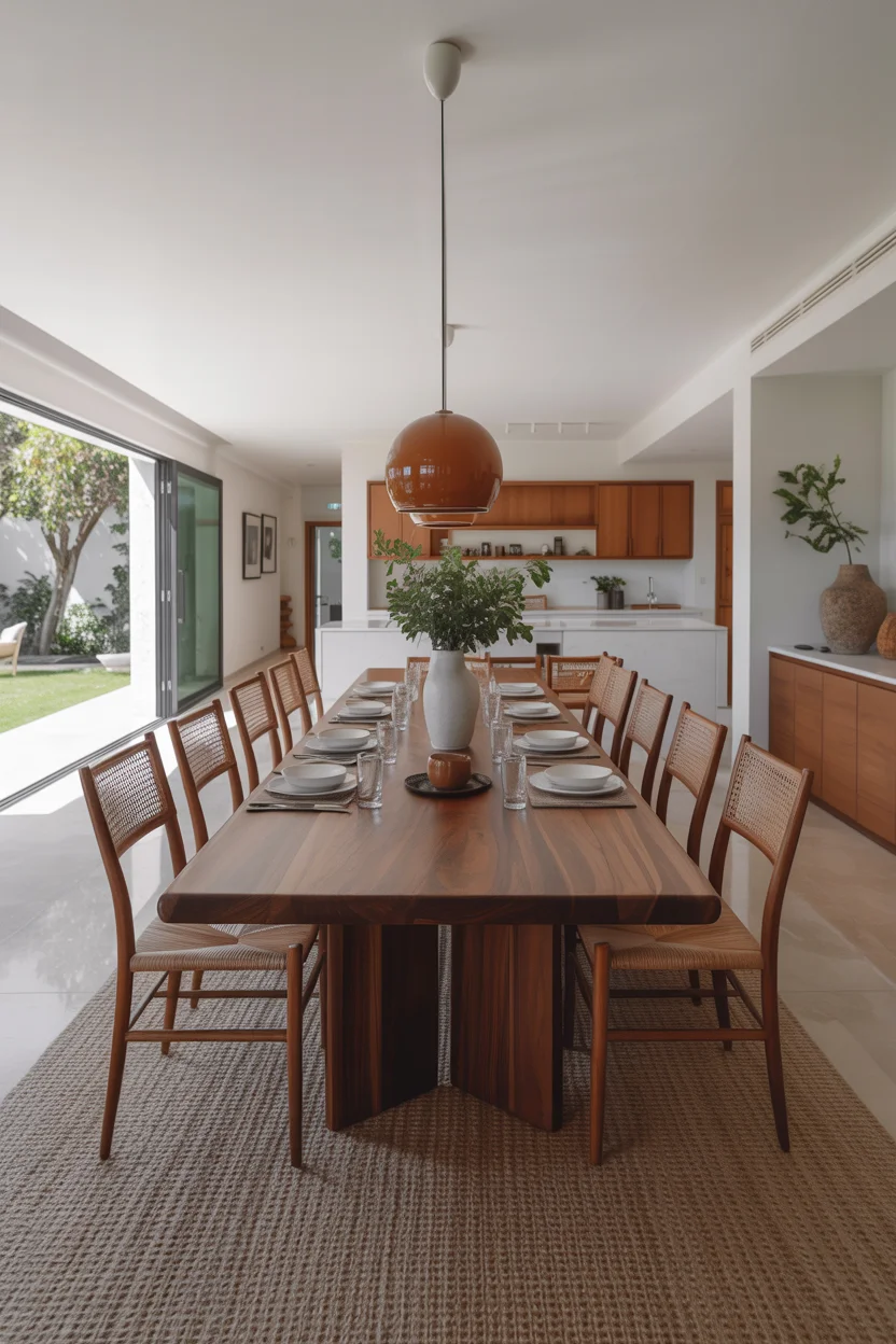 Create Visual Weight With a Large Dining Table