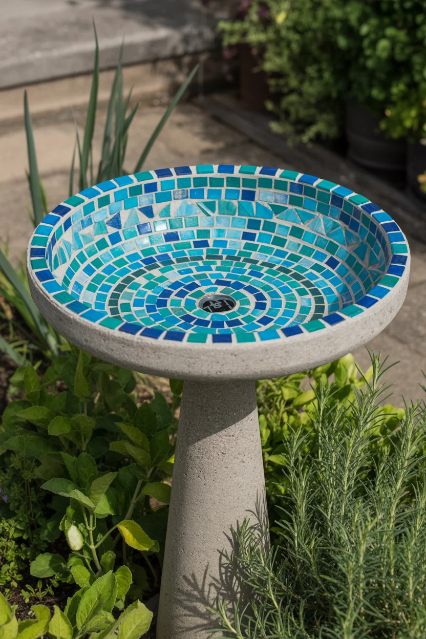 Create a Mosaic Tile Decorated Basin