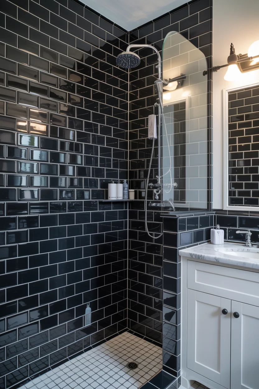 Black Subway Tile Twist