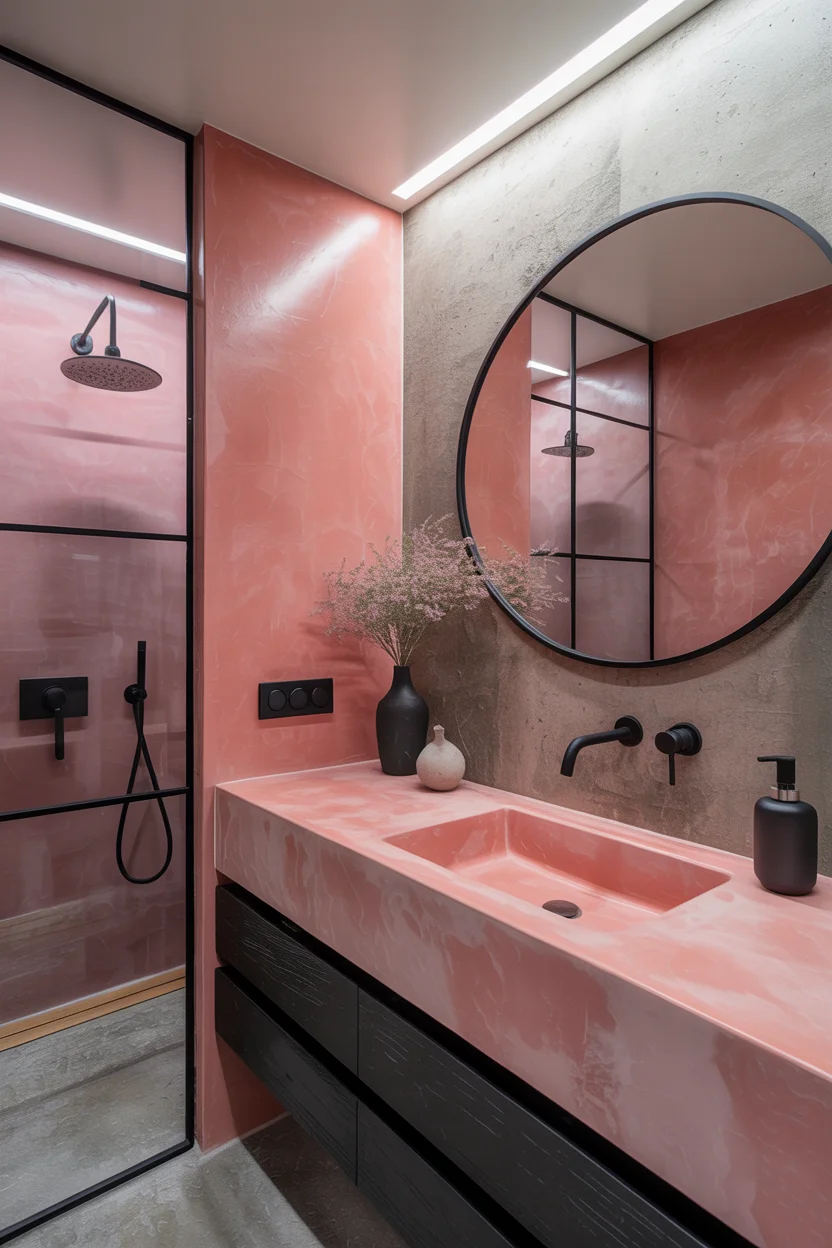 Pink Concrete Modern