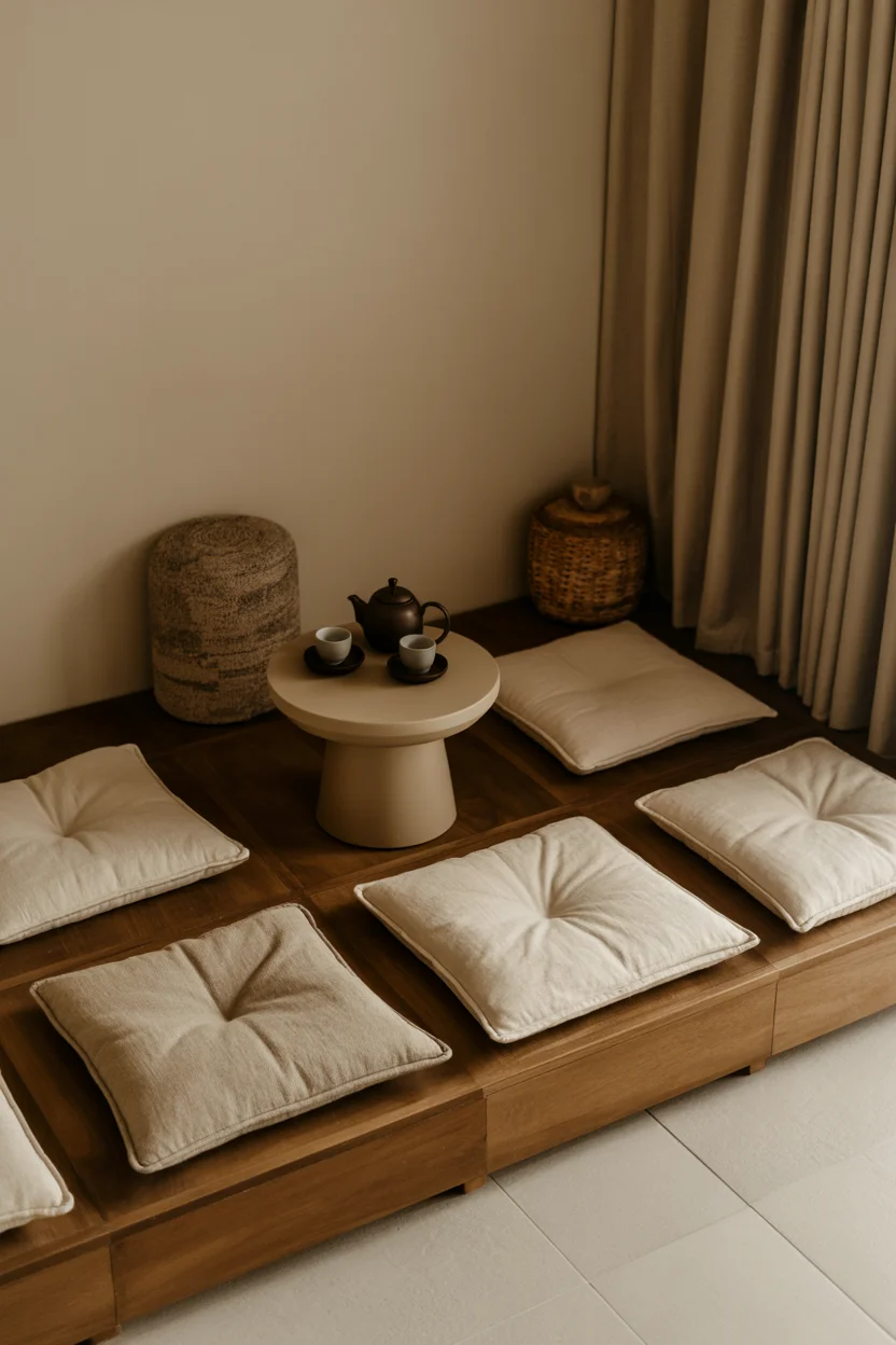 Meditation Corner with Floor Cushions