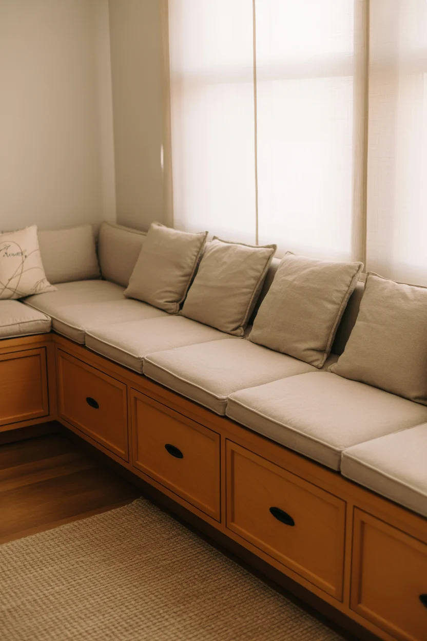 Built-In Window Seating with Storage