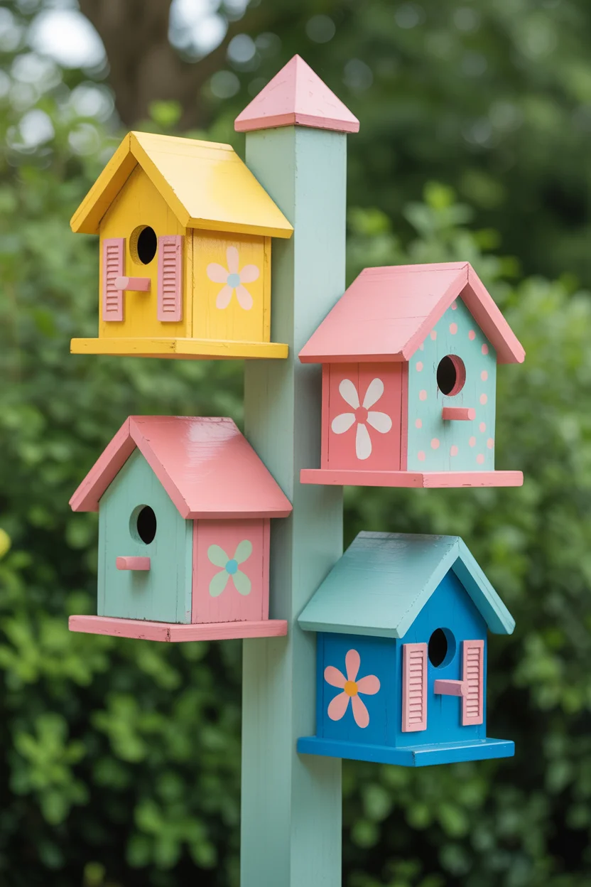 Nautical Lighthouse Birdhouse With Coastal Theme