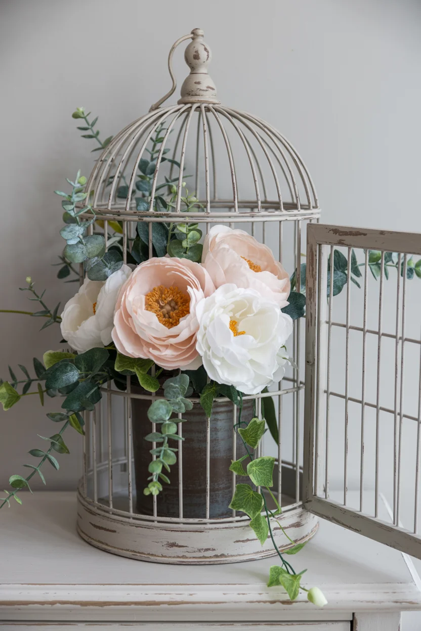 Fill with Faux Florals and Greenery