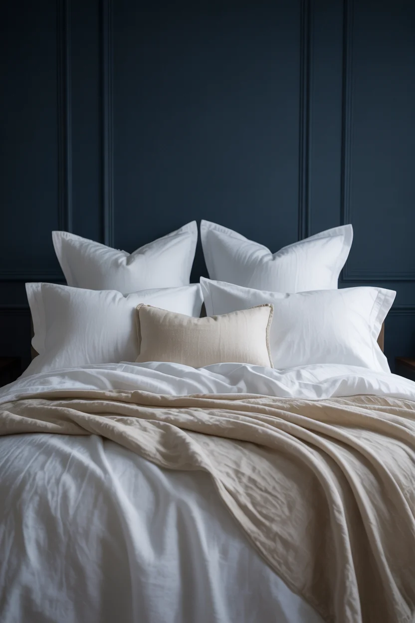 Choose White or Light Bedding for Contrast