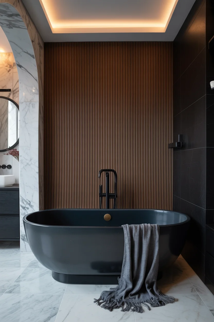 Matte Black Bathtub