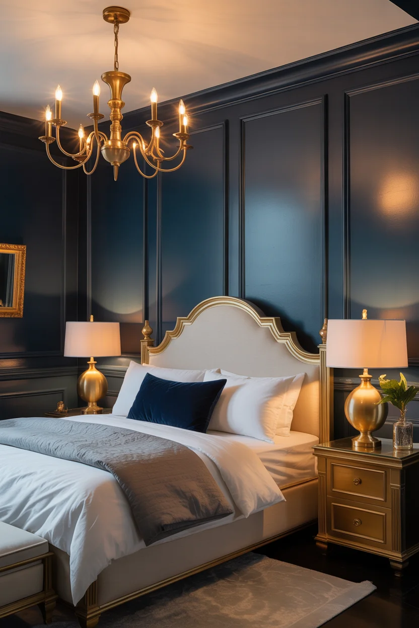 Use Brass or Gold Light Fixtures