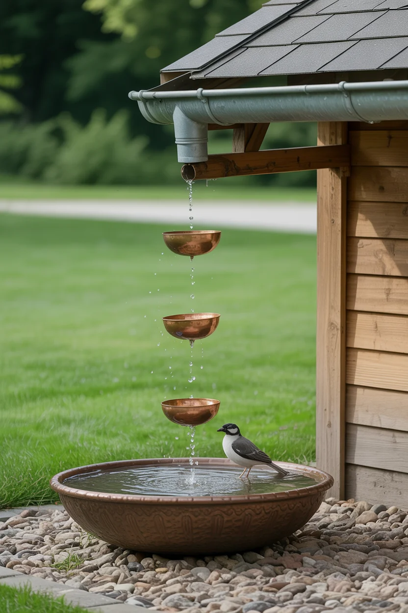 Install a Rain Chain Collection Basin
