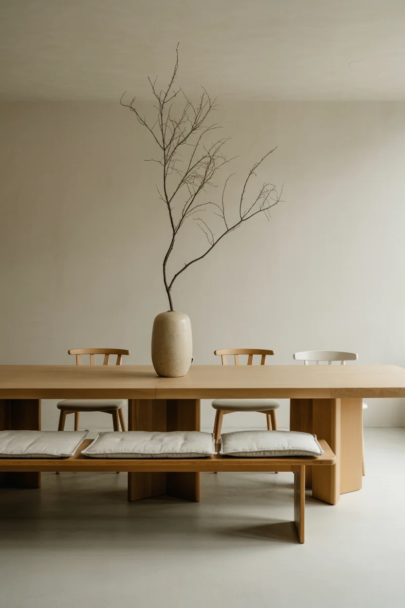 Low-Profile Bench Seating for Casual Elegance