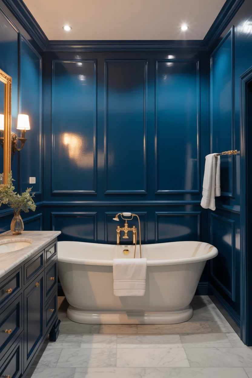 Deep Navy Walls
