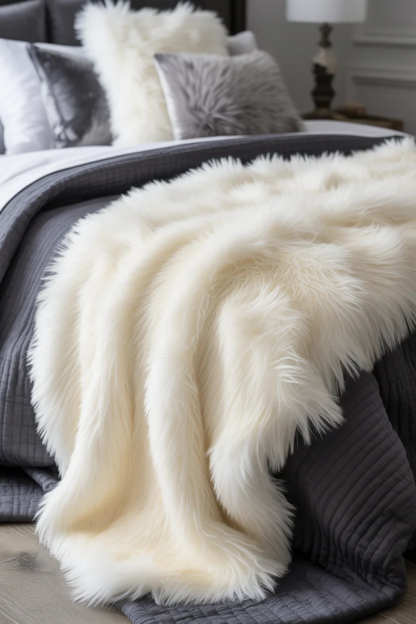 Cozy Faux Fur Throws for Winter Warmth