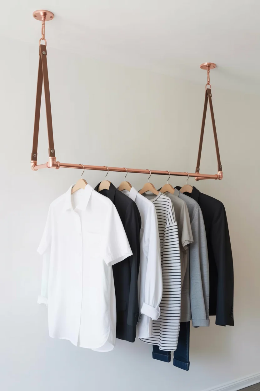 Design a Hanging Clothing Rack for Extra Storage
