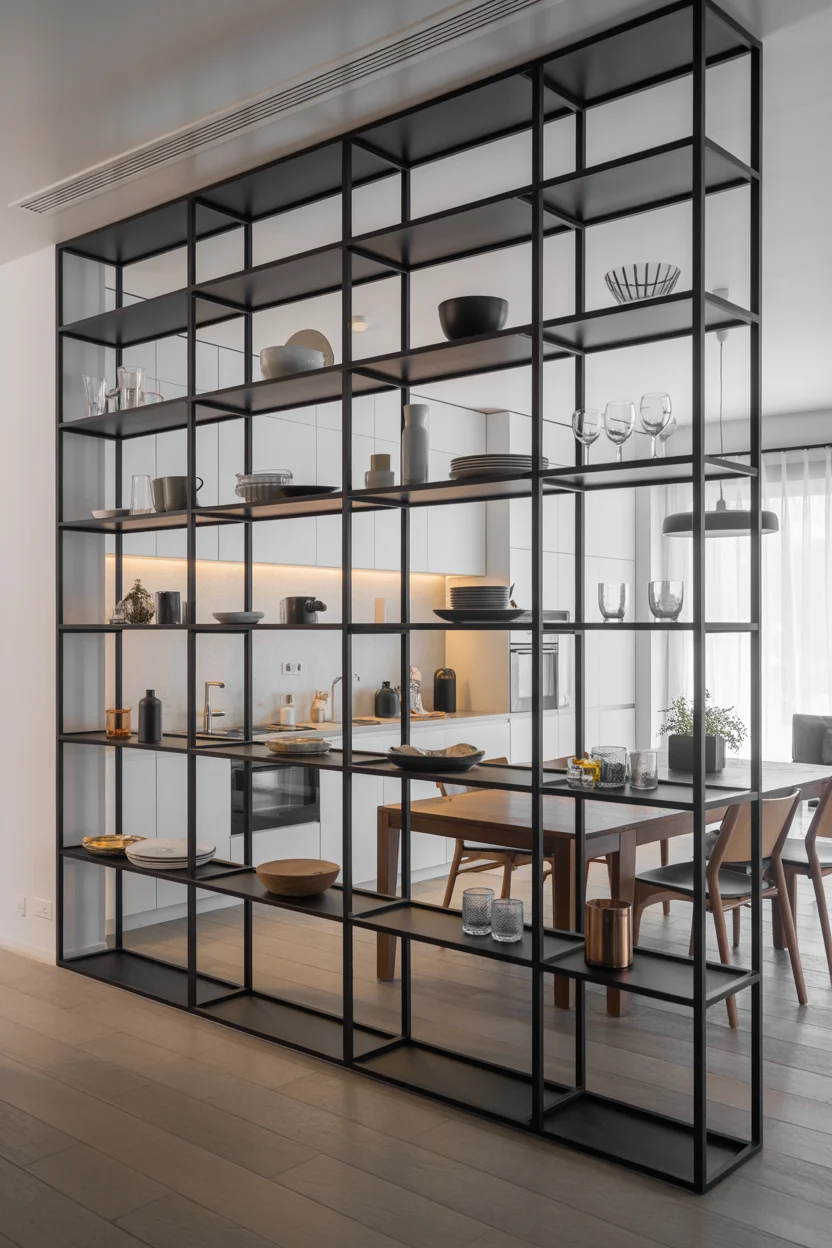Use Open Shelving as a Divider