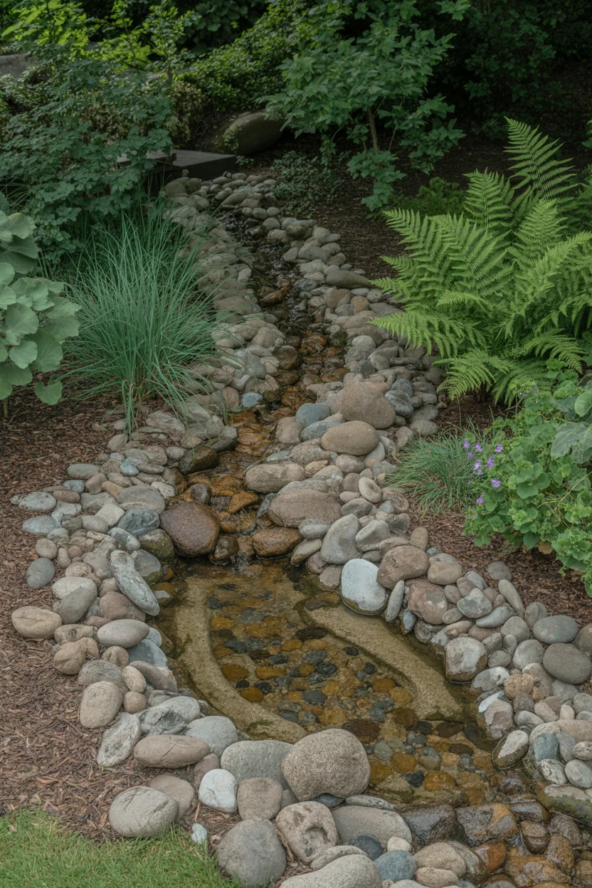 Create a Shallow Stream Bed Basin