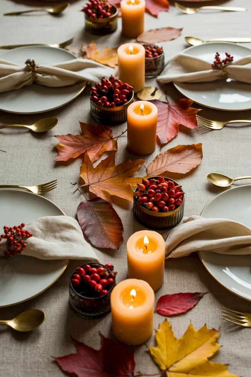 Pinecone and Evergreen Winter Table