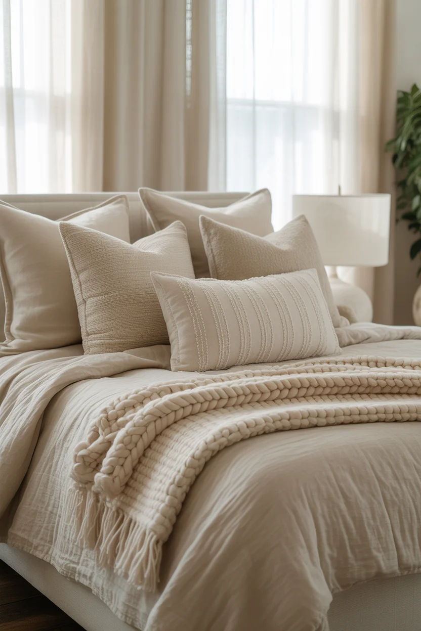 Layered Neutral Bedding for Timeless Elegance