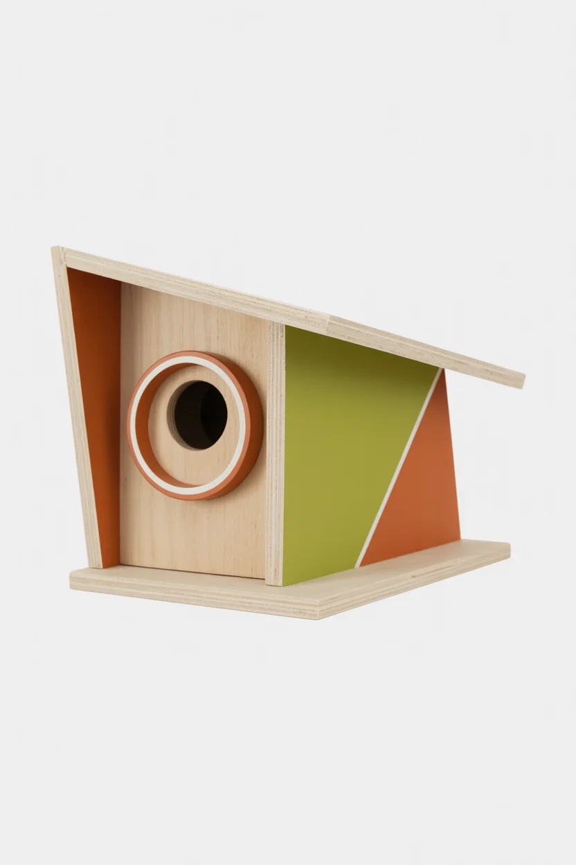 Mid-Century Modern Birdhouse With Retro Style