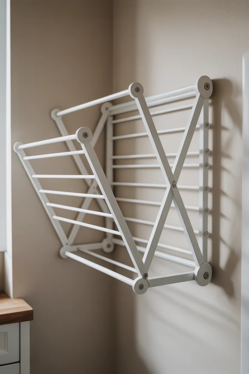 Wall-Mounted Fold-Down Drying Racks
