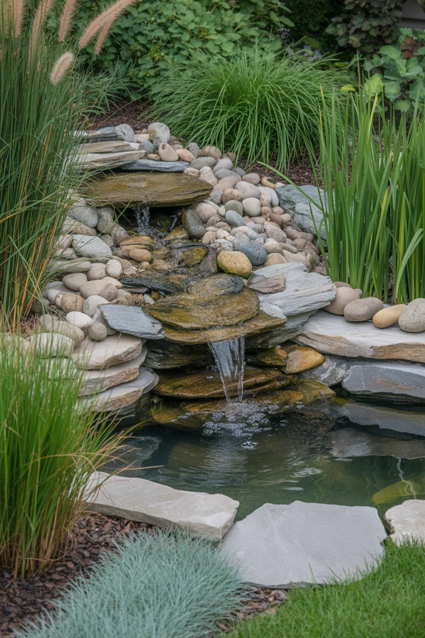Frame Water Features With Natural Stone