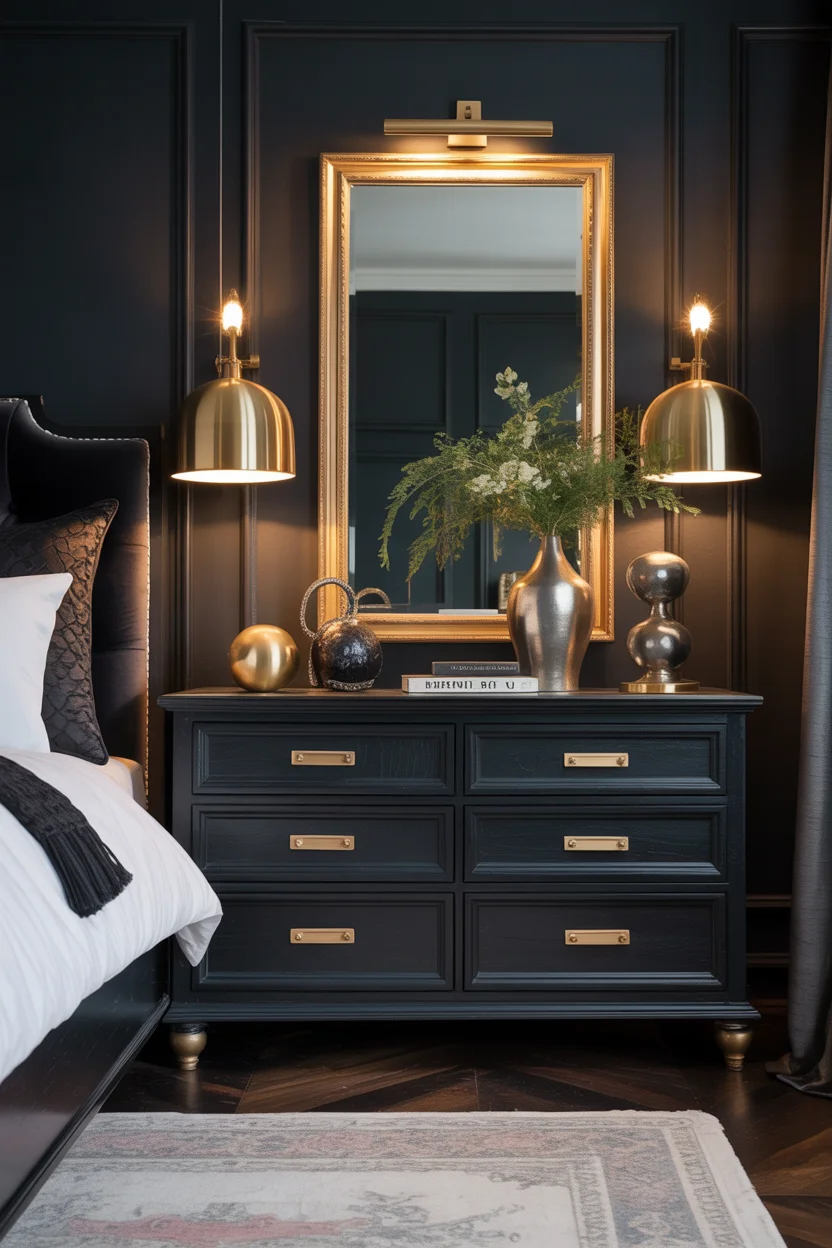 Incorporate Metallic Accents for Reflection