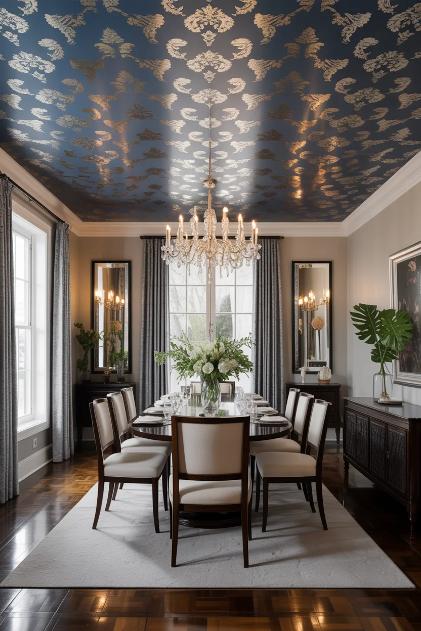 Wallpapered Ceilings